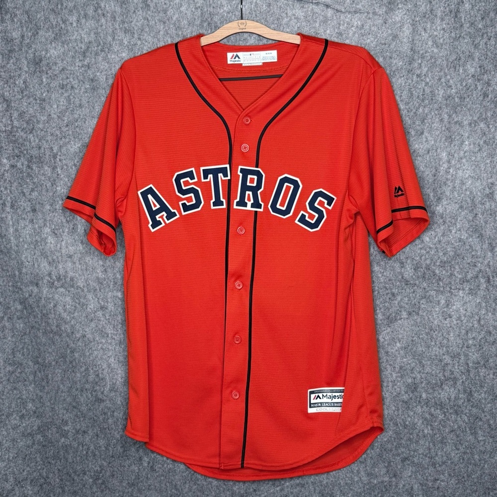 Houston‎ Astros Majestic Official Cool Base Jersey in Orange- Sz M